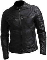 Classyak Men's Fashion Stylish Real Leather Biker Jacket